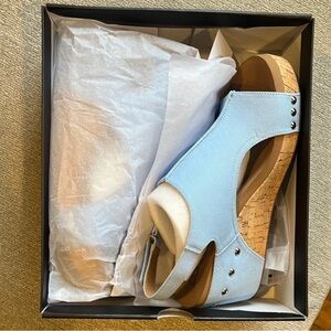Corky’s wedge sandals.   Blue/Size 10